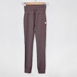 Vuori Daily Leggings Drawstring Waist Pull On Purple Brown VW323-L Size XS